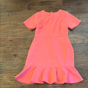 Coral ruffle  Dress